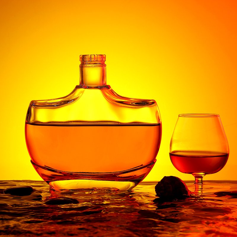 Botella de vidrio a medida para bebida espirituosa